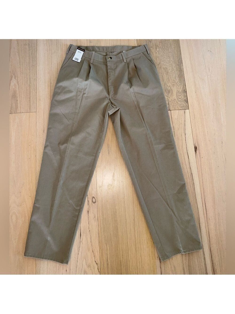 Rustler Khaki Slacks Double Pleat Size 38x32 NWT